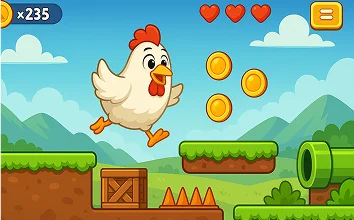 Fourth happy chicken in the game